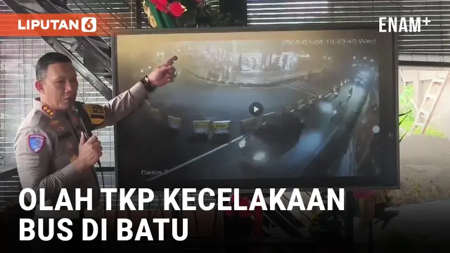 VIDEO: Olah TKP Kecelakaan Bus Batu, Polisi Pastikan Bus Melaju Tanpa Rem
