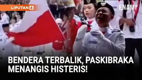  Tangis Pecah! Paskibraka Menangis Histeris Usai Bendera Merah Putih Terbalik