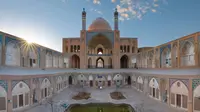 Kemegahan Masjid Agha Bozorg di Iran. (Dok: Instagram @saeid.tavakolpour https://www.instagram.com/p/Big_7xeHw2r/?igsh=MWp0dGUwZ3Z3cjA1cg==)