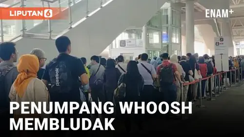 VIDEO: Hindari Macet saat Libur Natal, Penumpang Kereta Cepat Whoosh dari Jakarta Membludak