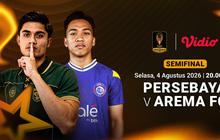 Persebaya vs Arema FC: Derbi Jawa Timur Siap Panaskan Semifinal Piala Presiden 2026 Streaming di Vidio