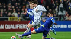 Bosnia dan Herzegovina sukses menjegal Italia setelah menang adu penalti 4-1 dalam final play-off kualifikasi Piala Dunia 2026 zona Eropa. (AP Photo/Armin Durgut)