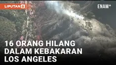 Pemandangan Udara Kebakaran di Los Angeles