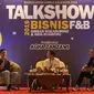 Gibran Rakabuming Raka saat menjadi pembicara Talkshow Bisnis F&B di The Sunan Hotel Solo, Selasa (12/11).(Liputan6.com/Fajar Abrori)