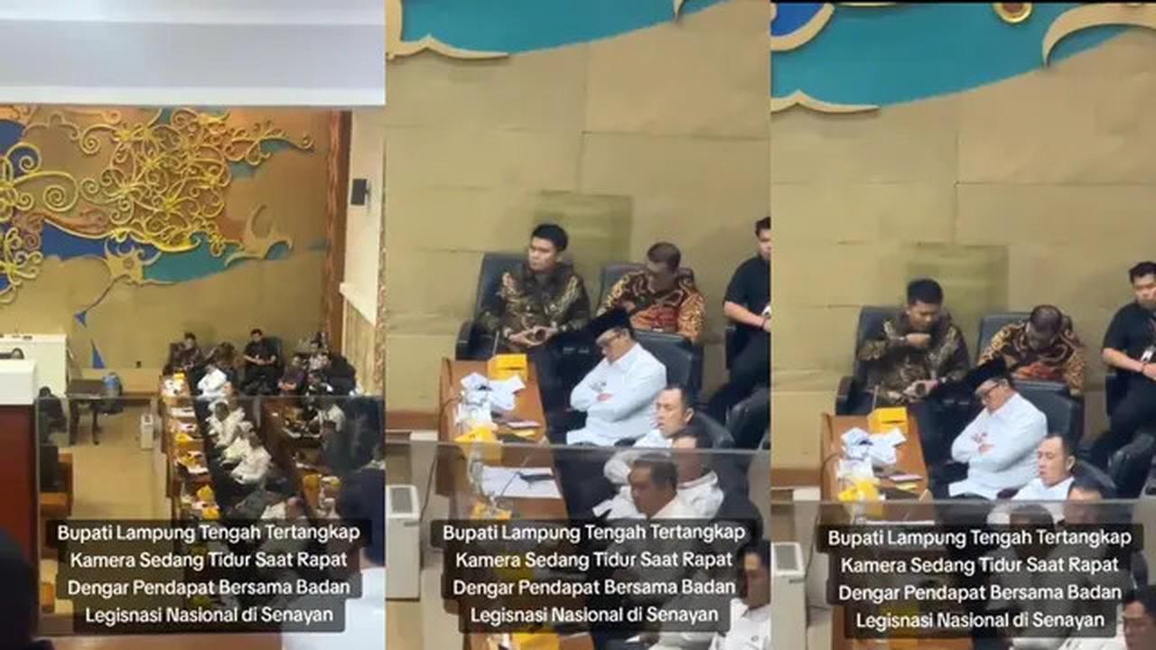 Blak-blakan Bupati Lampung Tengah Usai Videonya lagi Tidur saat Rapat dengan DPR Viral di Medsos