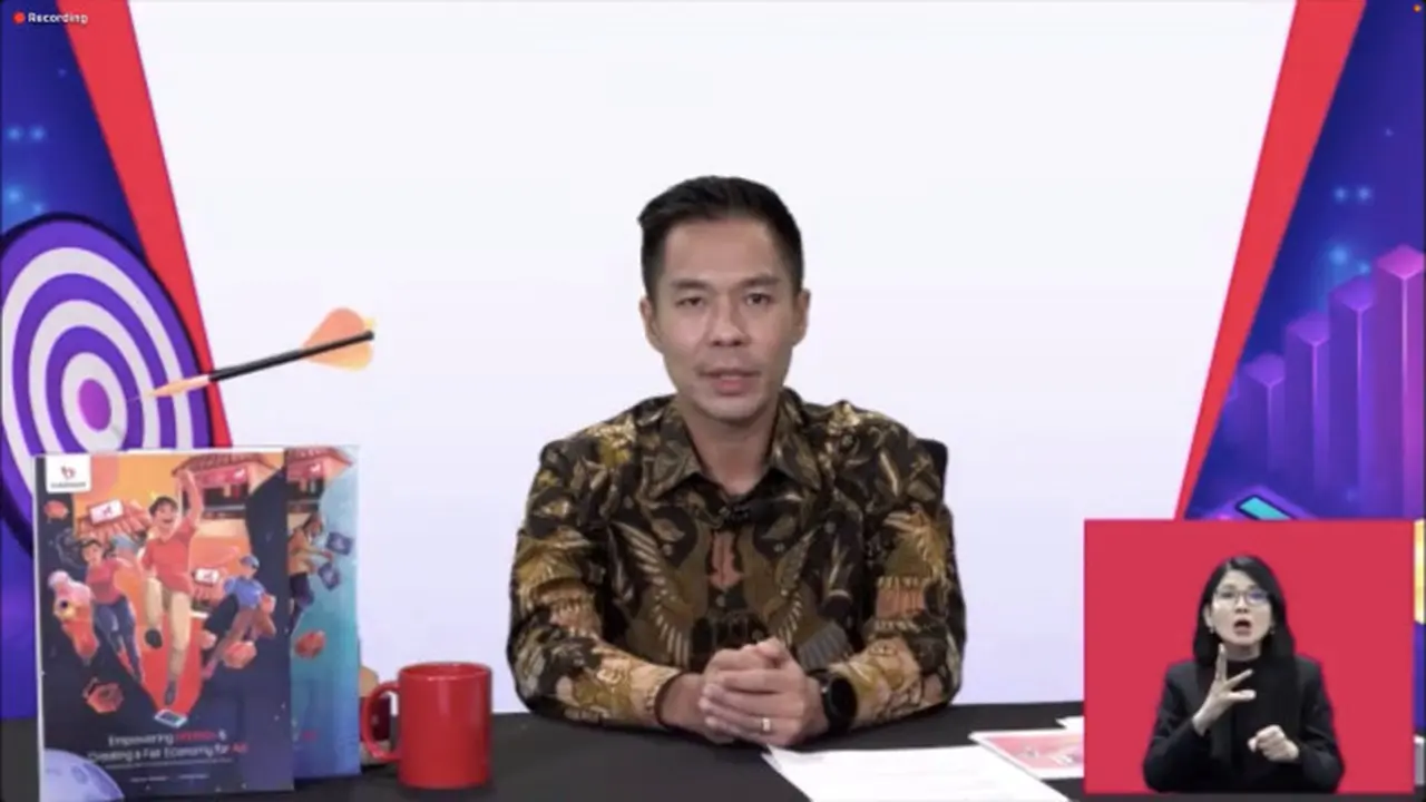 Presiden PT Bukalapak.com, Teddy Oetomo saat paparan publik PT Bukalapak.com Tbk (BUKA), Rabu (29/6/2022) (Foto: tangkapan layar/Pipit I.R)