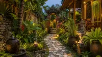 6 Inspirasi Taman Ala Bali dari Barang Bekas untuk Mempercantik Halaman Rumah