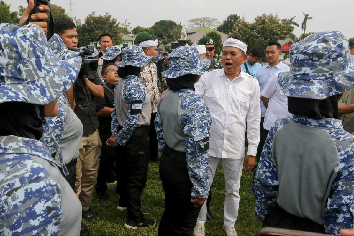 Dedi Mulyadi temui anak-anak yang dibina di Markas Kotrad Depok