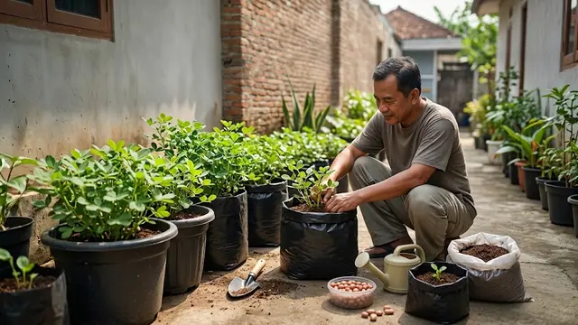 Cara Menanam Kacang Tanah/AI Generated