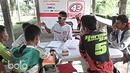 Selain berlatih sepeda M.Fadli juga menjadi pengajar bagi pebalap-pebalap muda dengan membuka sekolah balap "43 Racing School" yang didukung Astra Honda Motor. (Bola.com/Nicklas Hanoatubun)