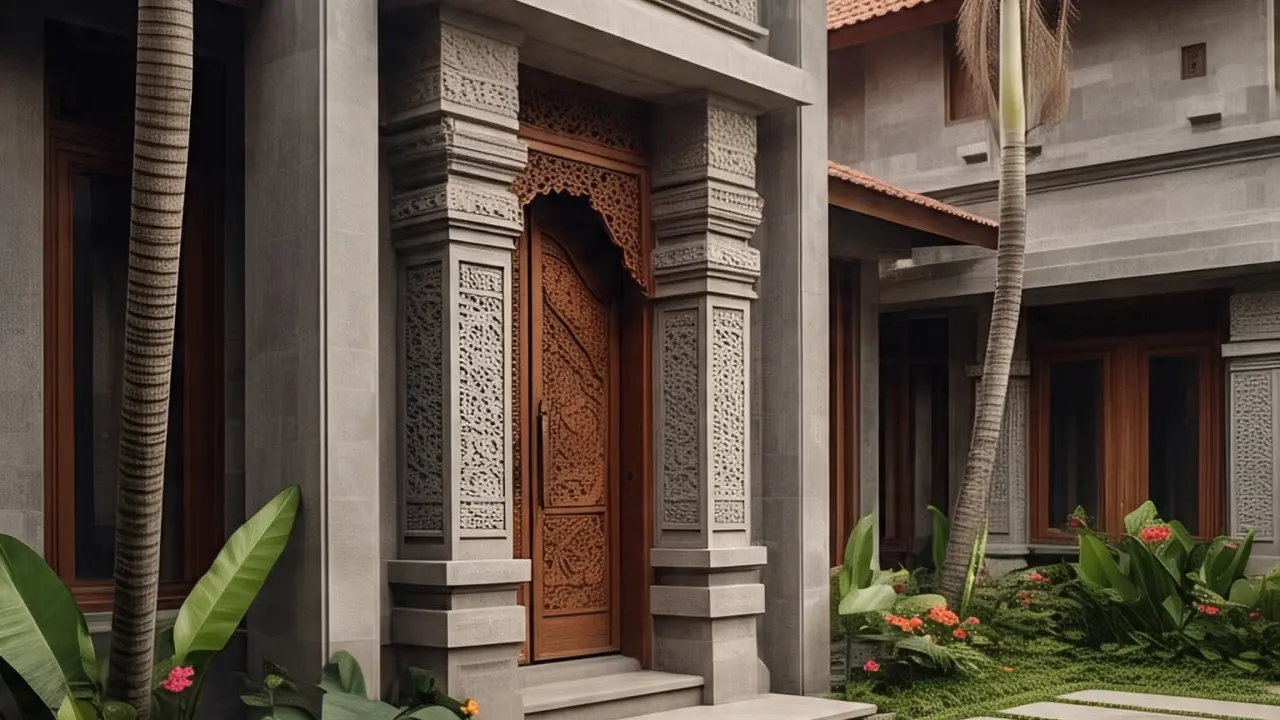Ilustrasi Desain Rumah Kombinasi Jawa dan Timur Tengah (Created by AI0