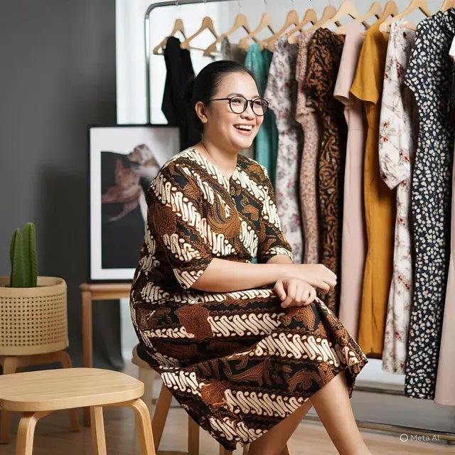 Model Dress Batik Kekinian untuk Orang Gemuk