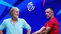 BRI Liga 1 - Dewa United Vs Arema FC - Duel Pelatih (Bola.com/Adreanus Titus)
