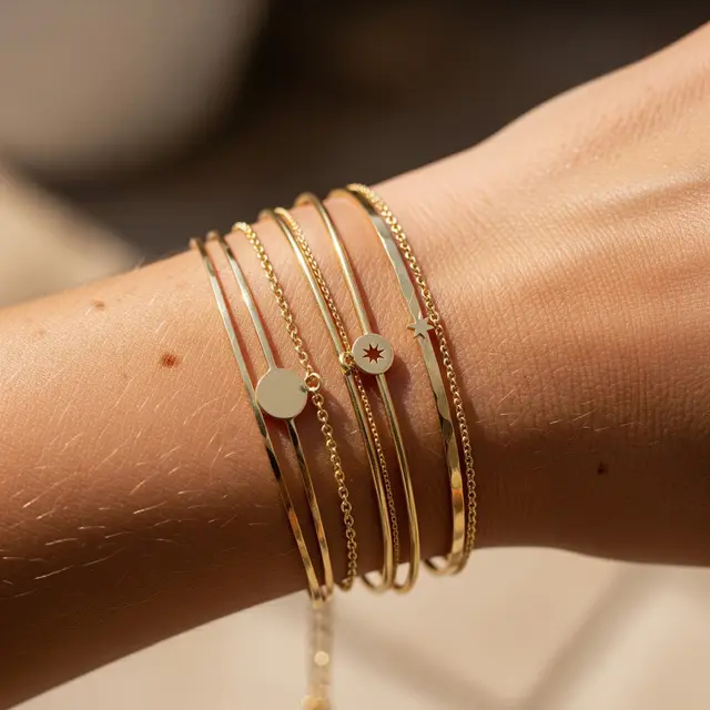 Inspirasi Gelang Emas Minimalis untuk Tabungan Sekaligus Gaya (AI)