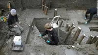 Penemuan jejak kaki kuno berusia 3.000 tahun. (Cambridge Archeology Unit)