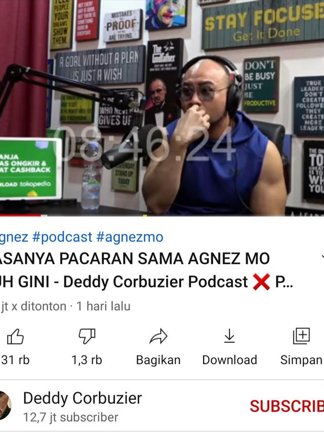 Unggahan Deddy Corbuzier. (Foto: YouTube Deddy Corbuzier)