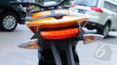 Penampakan bodi belakang Zero DS, Jakarta, Selasa (17/3/2015). Keberadaan Zero akan menjadi alternatif bagi penggemar roda dua. (Liputan6.com/Faisal R Syam)