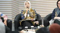 Direktur Jaminan Pelayanan Kesehatan BPJS Kesehatan, Lily Kresnowati dalam sebuah acara diskusi di Lily di Gedung KPK, Rabu (24/07).