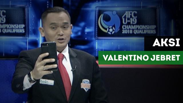 Bagaimana aksi Valentino Jebret sebelum melakukan siaran?