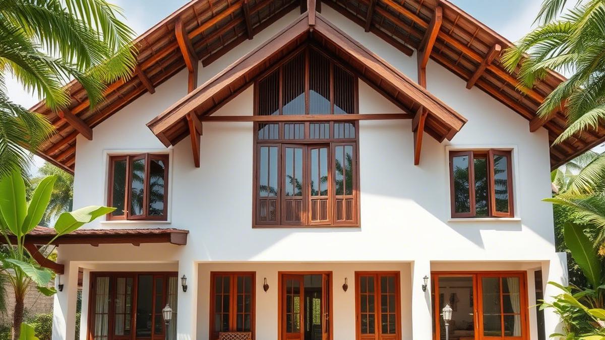 6 Model Rumah Gaya Tropis Minimalis 1 Lantai dengan Jendela Besar, Sejuk dan Terang