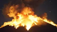 Gunung Agung meletus, Selasa 2 Juli 2018, pukul 21.04 WITA.