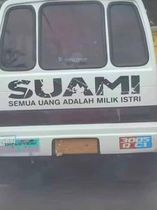 6 Tulisan Lucu di Kendaraan Ini Bikin Ketawa, Kocak Banget