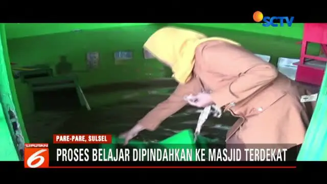 Salah satu sekolah yang akan dipindahkan adalah Taman Kanak-kanak Bustanul Atfhal, Kecamatan Tempe, Kabupaten Wajo.