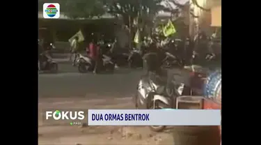 Dua ormas terlibat bentrokan di kawasan Jalan Ciledug Raya, Petukangan, Pesanggrahan, Jakarta Selatan.