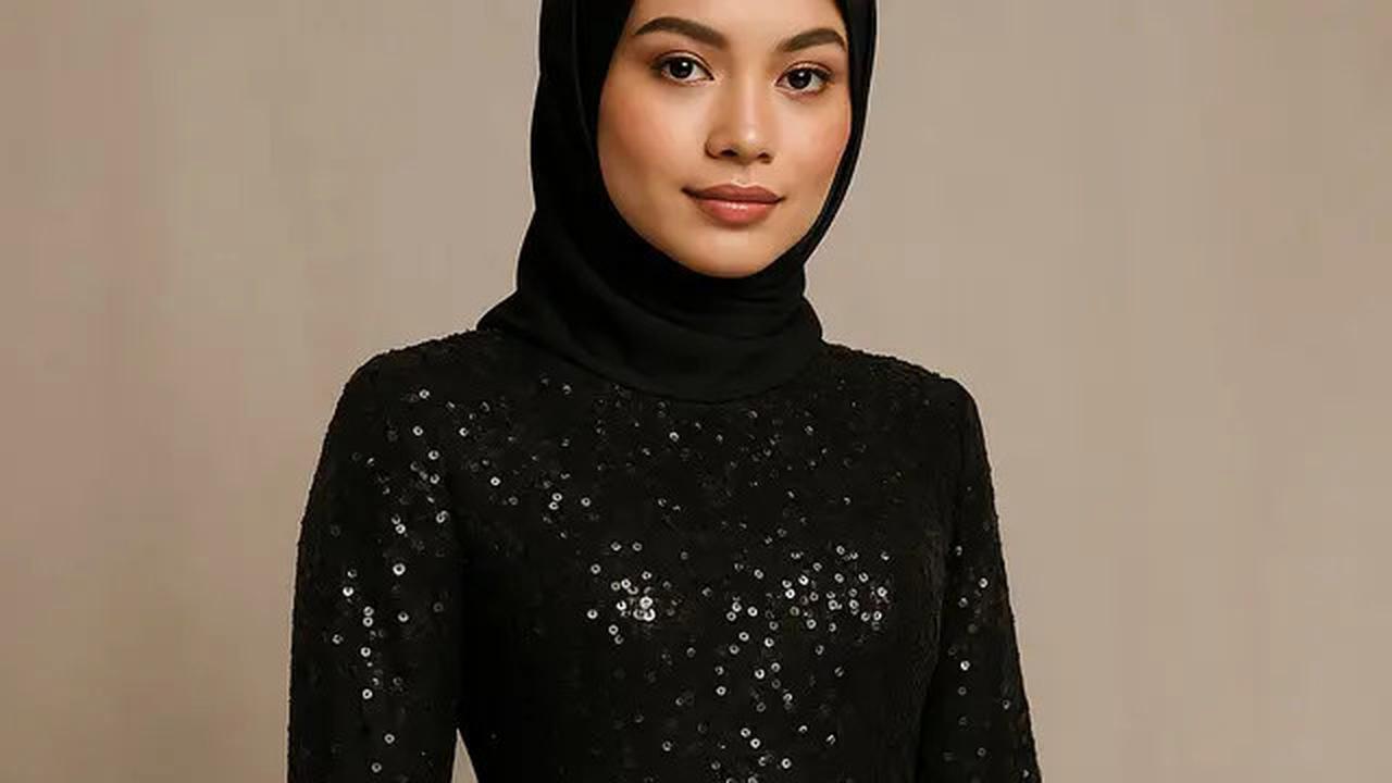 7 Model Gamis Hitam untuk Pesta Tren 2025 yang Elegan, Mewah dan Mudah Dipadukan