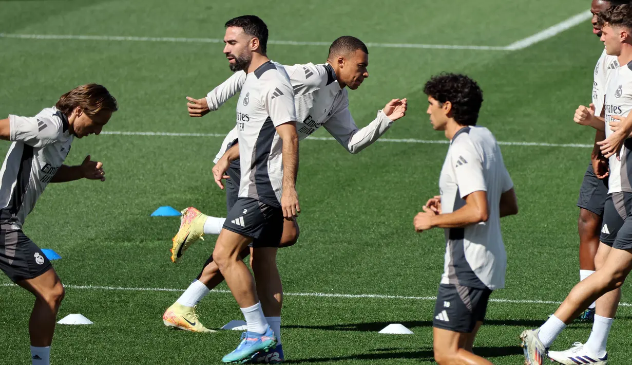 Di Liga Champions, Real Madrid adalah rajanya dengan raihan trofi terbanyak atau 15 trofi. (Thomas COEX/AFP)