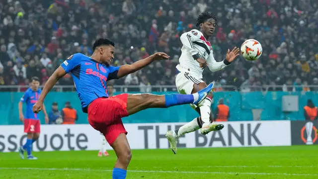 Foto: Kobbie Mainoo Bayar Tunai Kepercayaan Amorim, Manchester United Gulung FCSB di Liga Europa