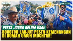 Pesta Juara Persib Berlanjut di Rumah Umuh Muchtar, Lautan Biru Bobotoh Padati Sumedang!