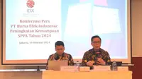 Konferensi Pers PT Bursa Efek Indonesia (BEI) Peningkatan Kemampuan SPPA Tahun 2024. (Foto: Liputan6.com/Pipit IR)