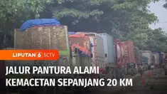 Perbaikan jalan menjadikan kemacetan hingga 20 kilometer di jalur Pantura Rembang - Pati, Jawa Tengah. Banyak kendaraan yang terjebak kemacetan dan menunggu hingga 2 hari.
