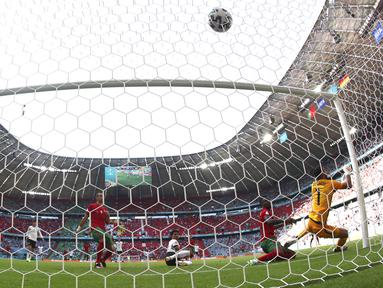 Jerman sukses memperpanjang nafas mereka di fase grup setelah tumbangkan Portugal. Pertandingan antara negara unggulan Euro 2020 (Euro 2021) diwarnai dengan gol yang saling berbalas. (Foto: AP/Matthias Schrader)