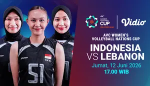 Nonton Indonesia vs Lebanon - AVC Women's Volleyball Nation Cup 2026 di Vidio. (doc. vidio)