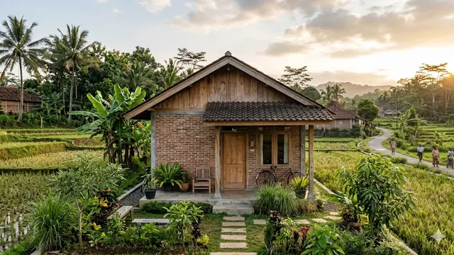 Contoh Rumah Desa Konsep Japandi Sederhana