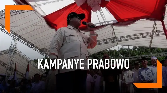 Calon presiden no. urut 02 Prabowo Subianto gelar kampanye terbuka di Tegal Jawa Tengah hari Senin (1/4). Dalam orasinya Prabowo sempat sampaikan tentang ada pihak yang mengejeknya.