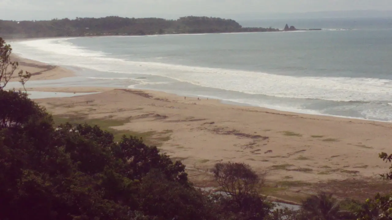 Pantai Sawarna di Kabupaten Lebak, Banten.