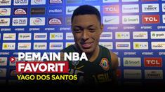 Berita video, Yago Santos pemain basket Brazil mengungkapkan pemain NBA favoritnya dan senang bermain di Indonesia Arena pada Jumat (1/9/2023).