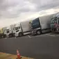 Tertibnya pengendara truk di rest area Jepang. (Herdi/Liputan6.com)