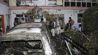 Rumah keluarga Ahmadi setelah AS melakukan serangan drone salah sasaran di Kabul, Afghanistan (AP Photo)