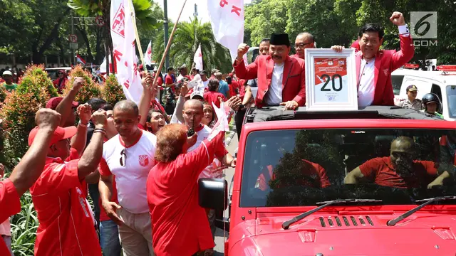 PKPI Mengarak Nomor Urut Peserta Pemilu