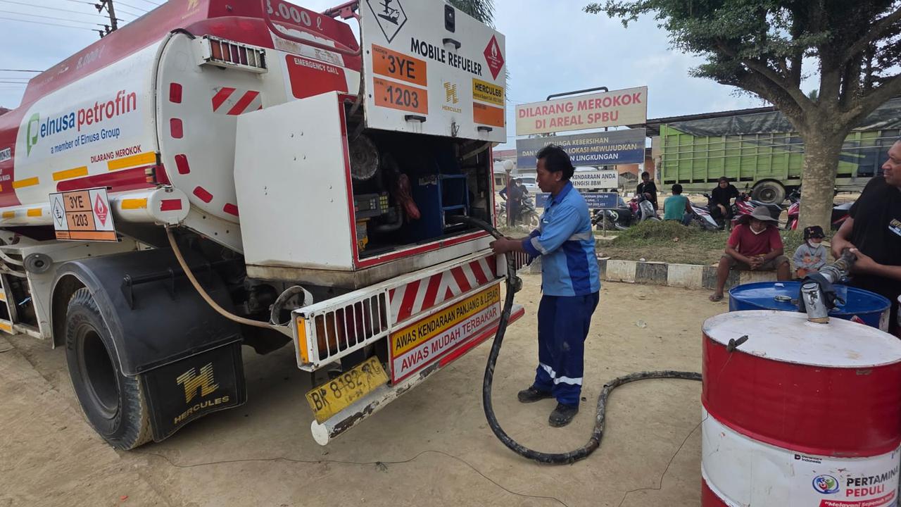 Mobile SPBU Hingga Canting Diturunkan Pertamina untuk untuk Salurkan BBM ke Masyarakat di Daerah Bencana Sumatra