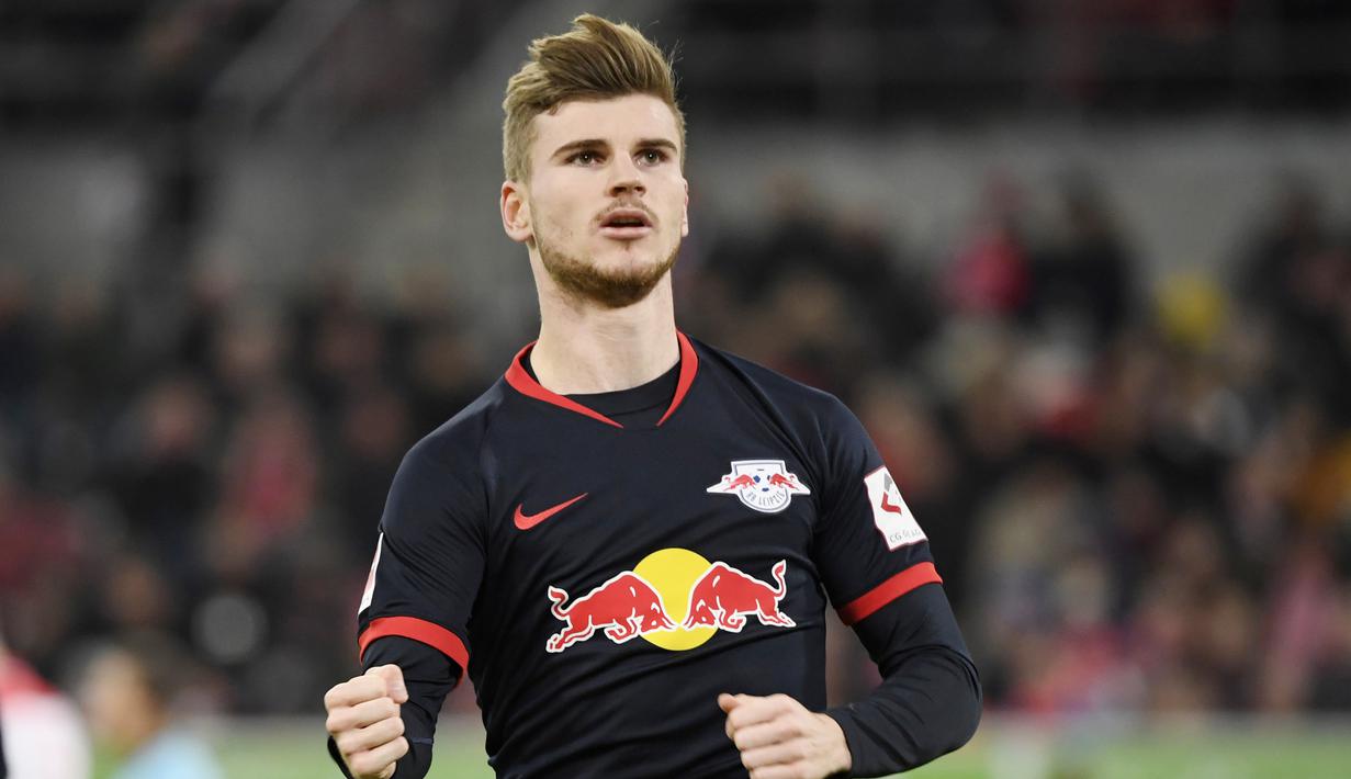 Striker RB Leipzig, Timo Werner, saat ini merupakan salah satu primadona yang menjadi incaran klub raksasa Premier League. (AFP/Ina Fassebender)