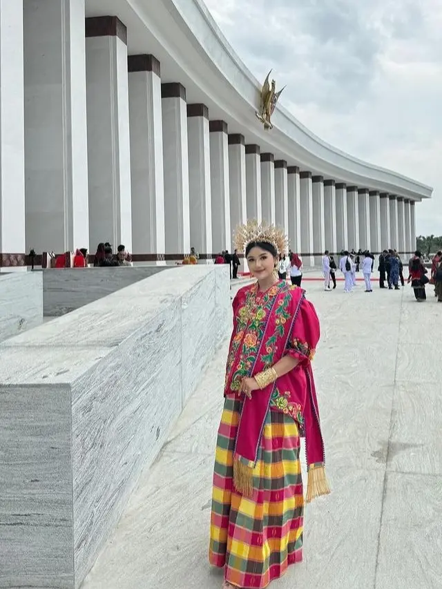 Erina Gudono saat upacara Kemerdekaan