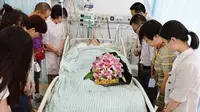 Osbone menyumbangkan organ tubuhnya, seperti kornea mata, ginjal, jantung dan hati untuk enam pasien yang membutuhkan di Tiongkok.