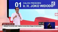 Calon Presiden nomor urut 01 Jokowi dalam debat kedua capres 2019. (Liputan6.com)