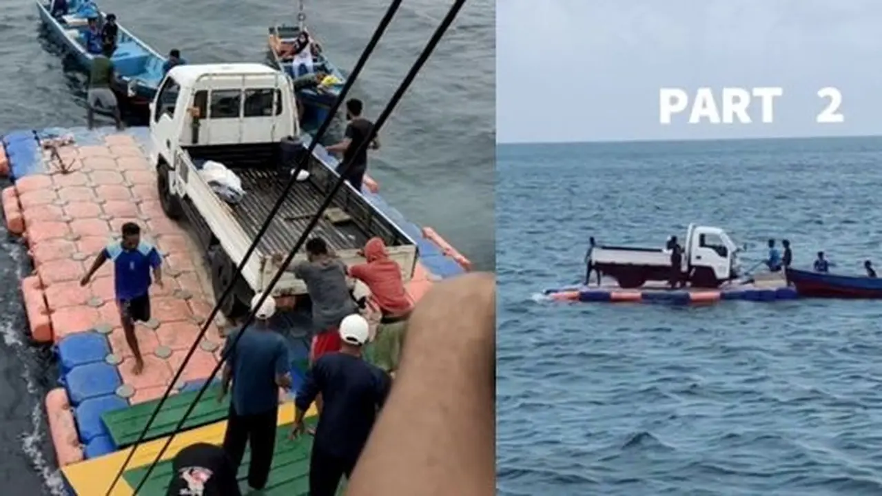 Pengiriman mobil pikap (TikTok/@_bvr.89)