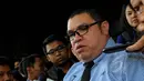 Kuasa hukum Sutan Bhatoegana, Razman Arif Nasution, memberi keterangan di Gedung KPK, Jakarta, Kamis (5/3/2015). Kedatangannya untuk menyampaikan surat permohonan penangguhan penahanan terhadap Sutan . (Liputan6.com/Faisal R Syam)